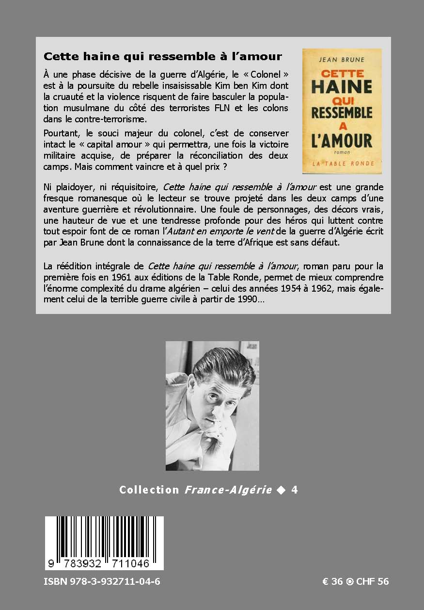 Back cover of Cette haine qui ressemble à  l’amour