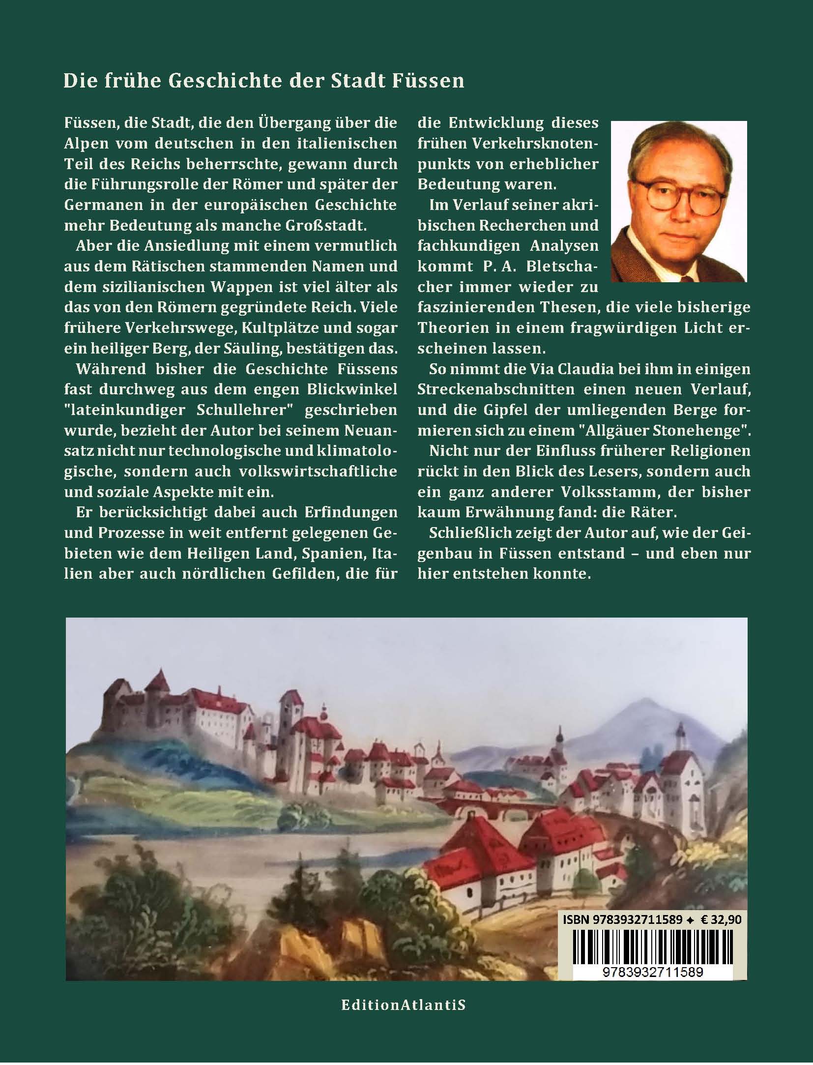 Back cover of Die frühe Geschichte der Stadt Füssen