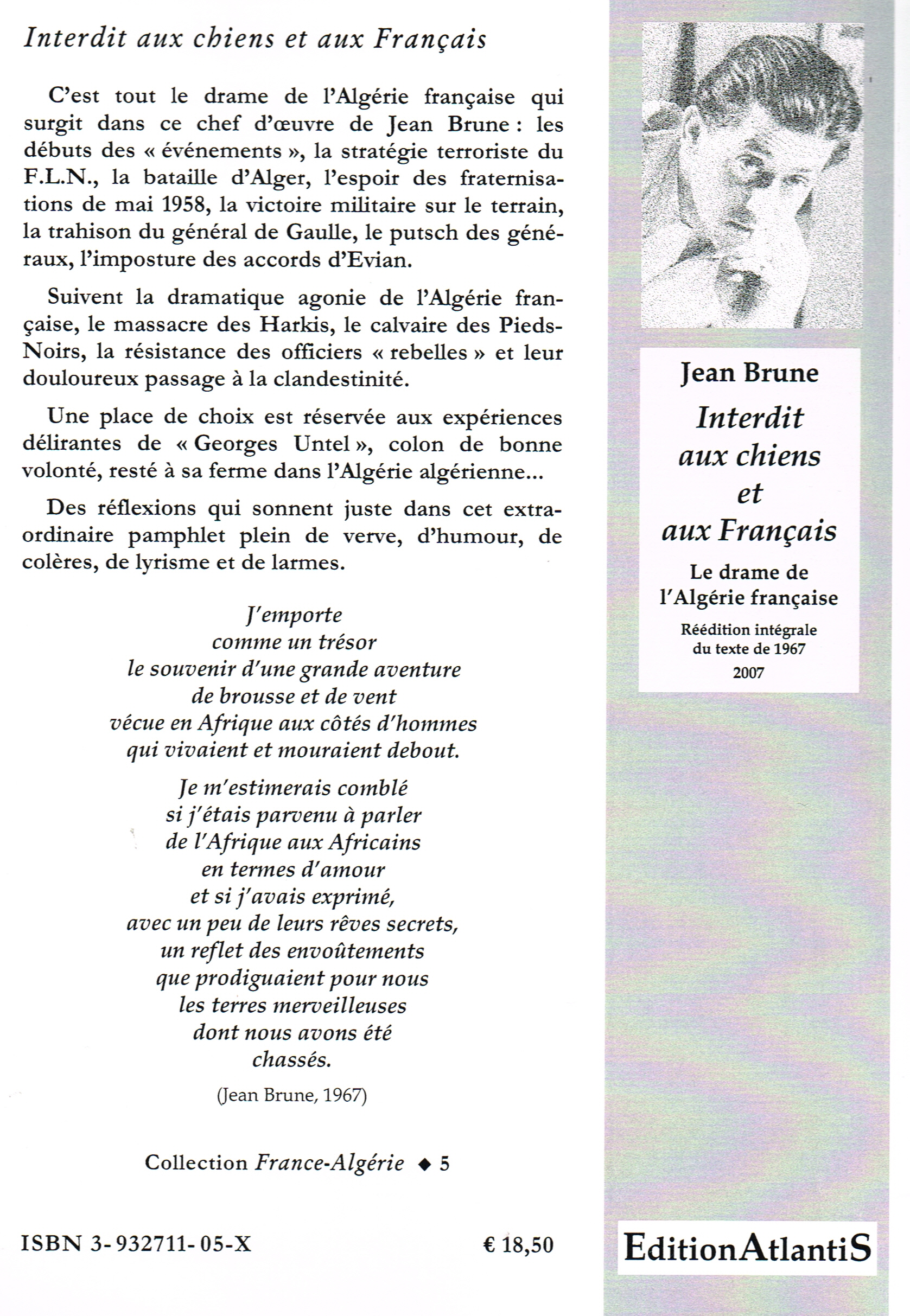 Back cover of Interdit aux chiens et aux Français