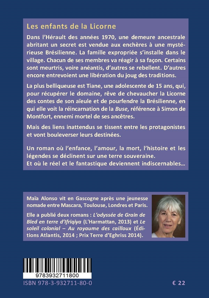 Back cover of Les enfants de la Licorne