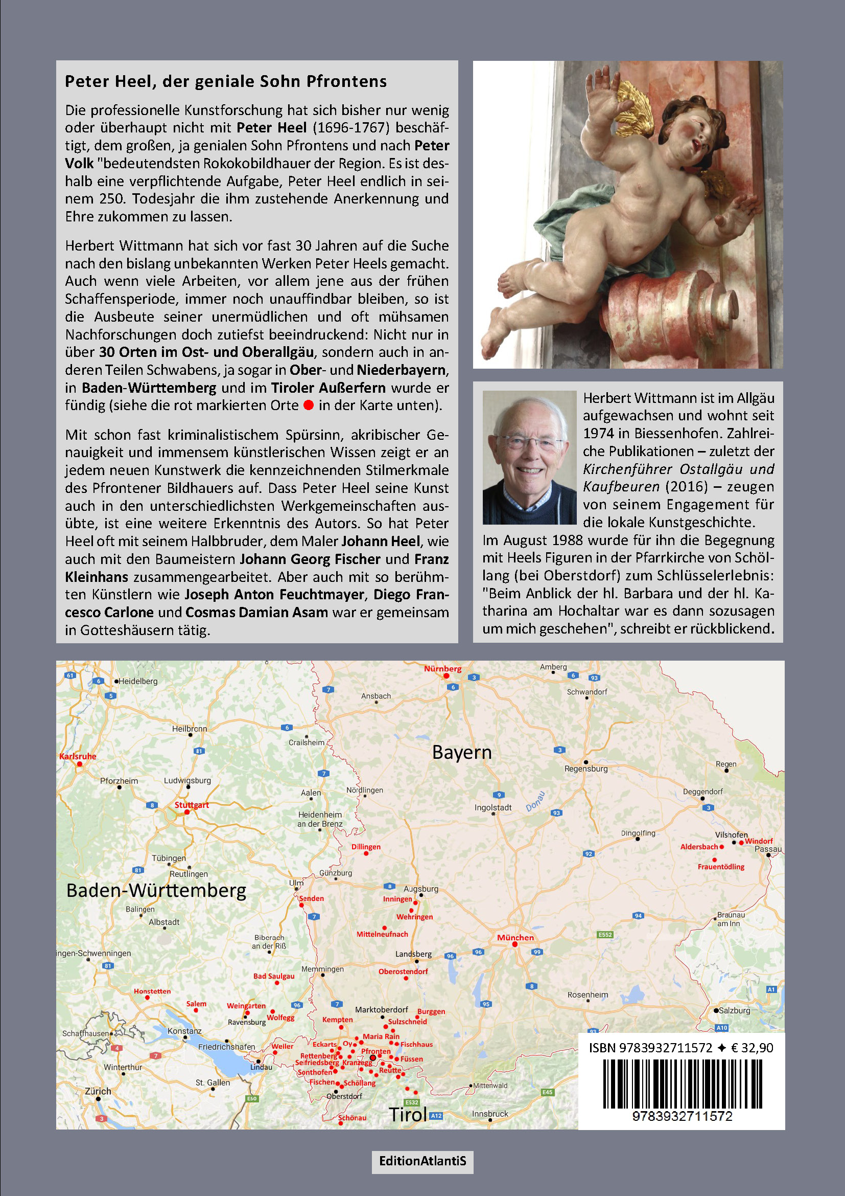 Back cover of Peter Heel. Der vornehme Bildhauer von Pfronten (1696-1767)